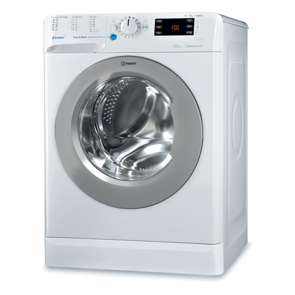 Indesit Washing machine Free-standing BWE 91483X WSSS EX White Front loader A+++ Perspective
