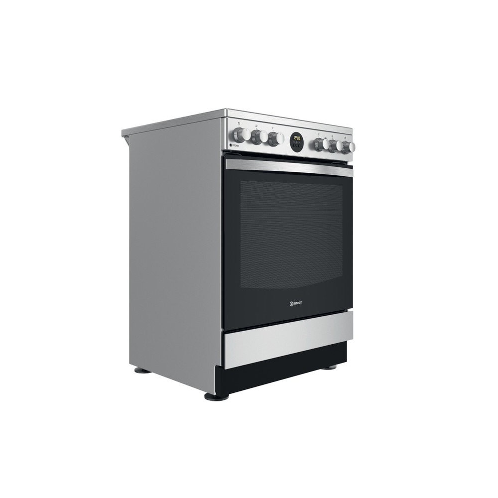 Indesit Cuisinière IS67V8CHX/E Inox Electrique Perspective