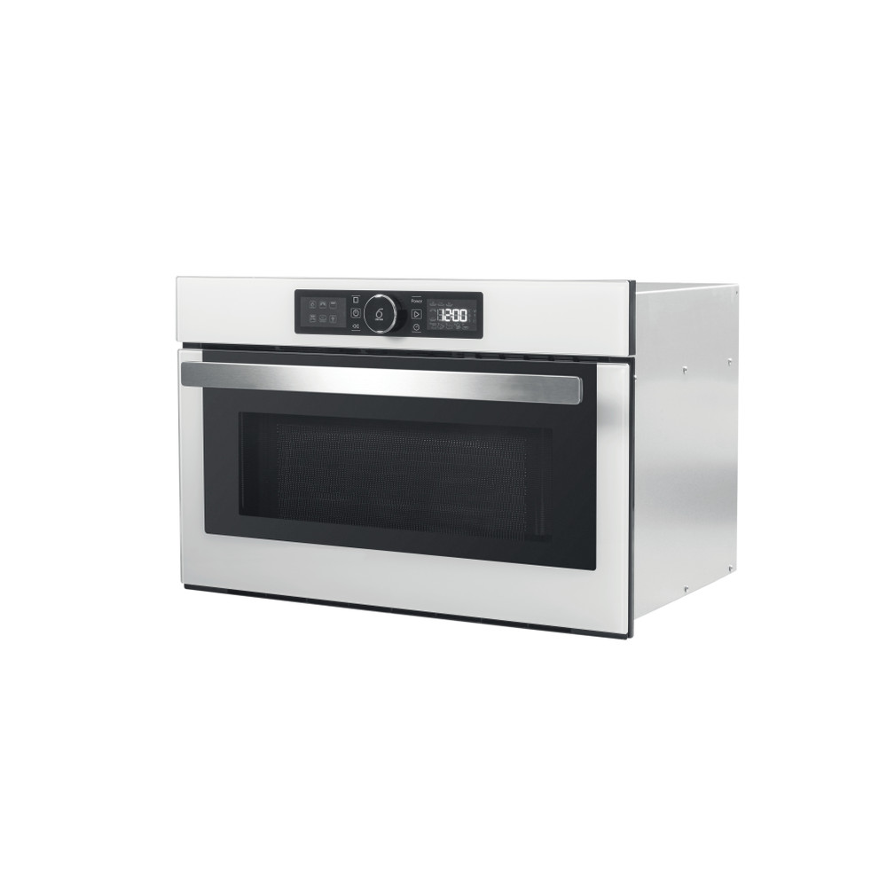 Whirlpool Mikrovalna pećnica Ugradbeni AMW 730/WH Bijela Elektronička 31 Mikrovalovi + funkcija roštilja 1000 Perspective