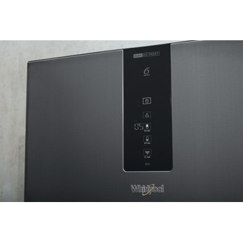 Whirlpool Hűtő/fagyasztó kombináció Szabadonálló W9 931D KS 3 Fekete/Inox 2 doors Lifestyle control panel