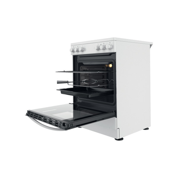 Indesit Κουζίνα IS67V5KCW/E Λευκό Electrical Perspective open
