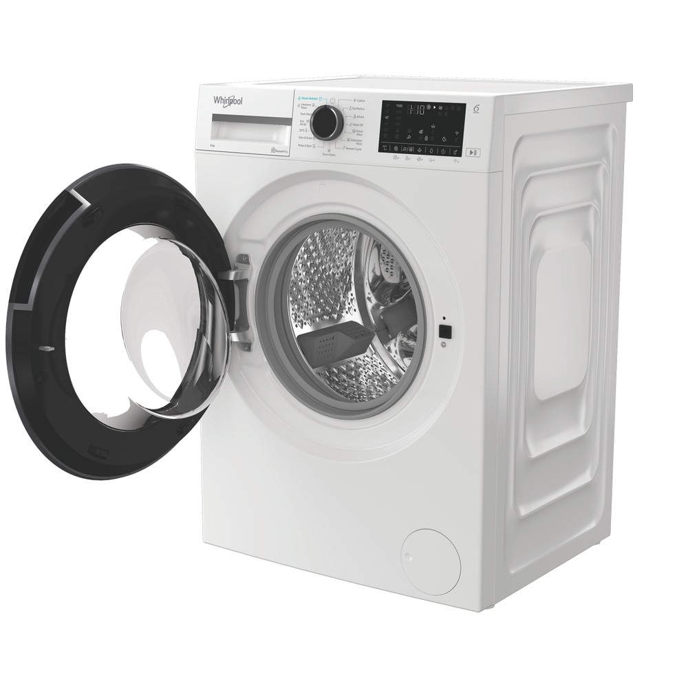 Whirlpool Perilica za rublje Samostojeći WAM 87WB EE Bijela Prednje punjenje A Perspective open