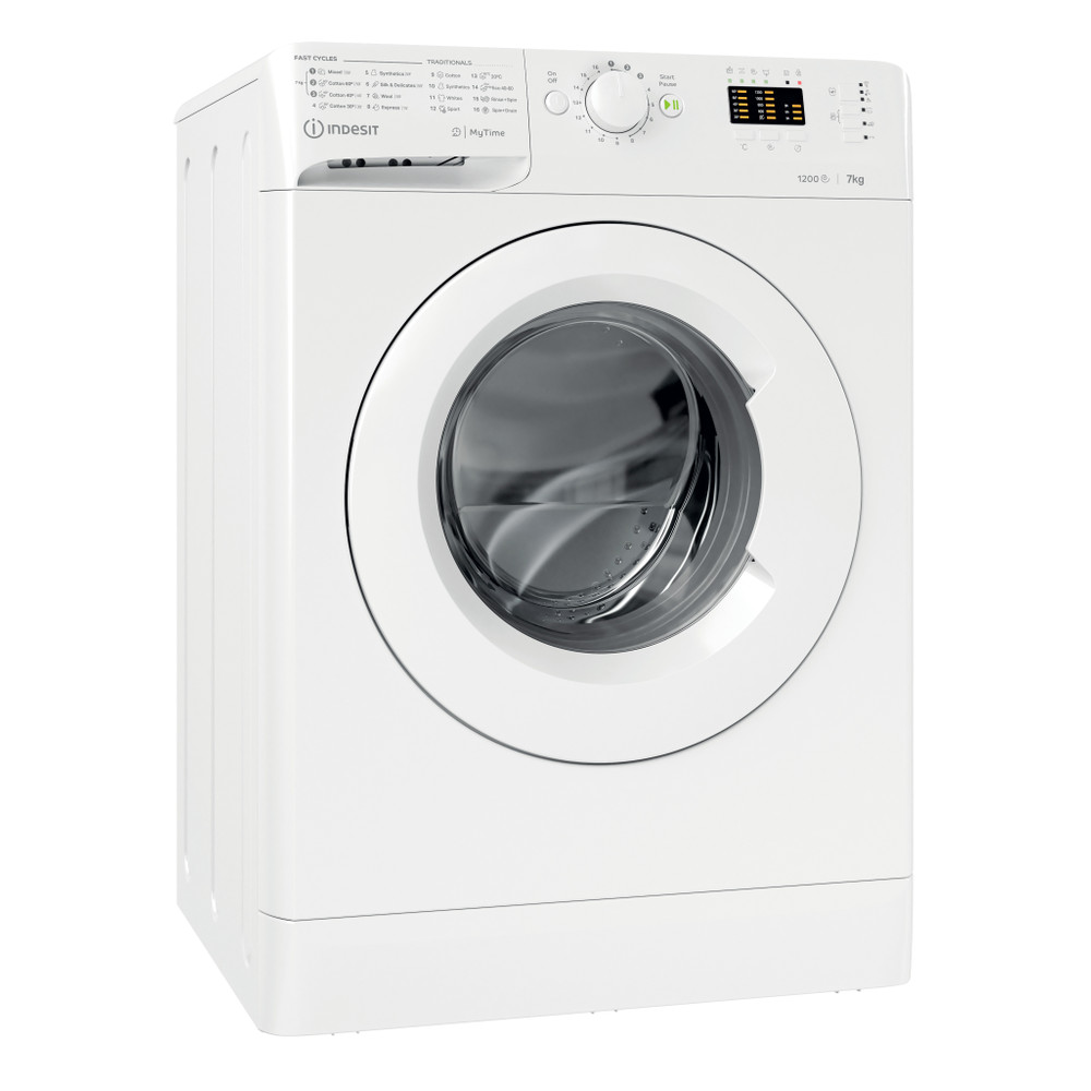 Indesit Πλυντήριο ρούχων Ελεύθερο MTWA 71252 W EE Λευκό Front loader Ε Perspective