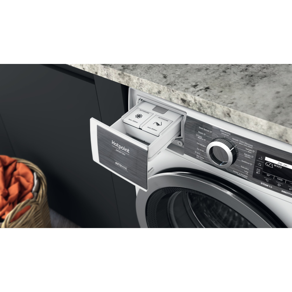 Hotpoint_Ariston Máquina de lavar roupa Livre Instalação H8 99AD GPOWER SPT Branco Carga Frontal A Drawer