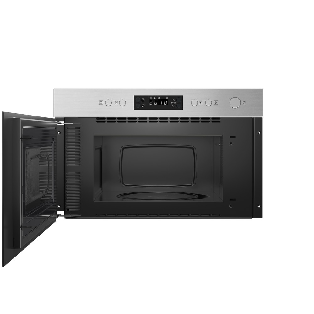 Hotpoint Microondas Incorporado HM K11O X acero inoxidable Electrónico 22 función MW + Grill 750 Frontal open
