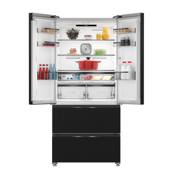 Whirlpool Side-by-Side Freestanding WHG2 6513 XK4UK Black/Inox Lifestyle frontal open