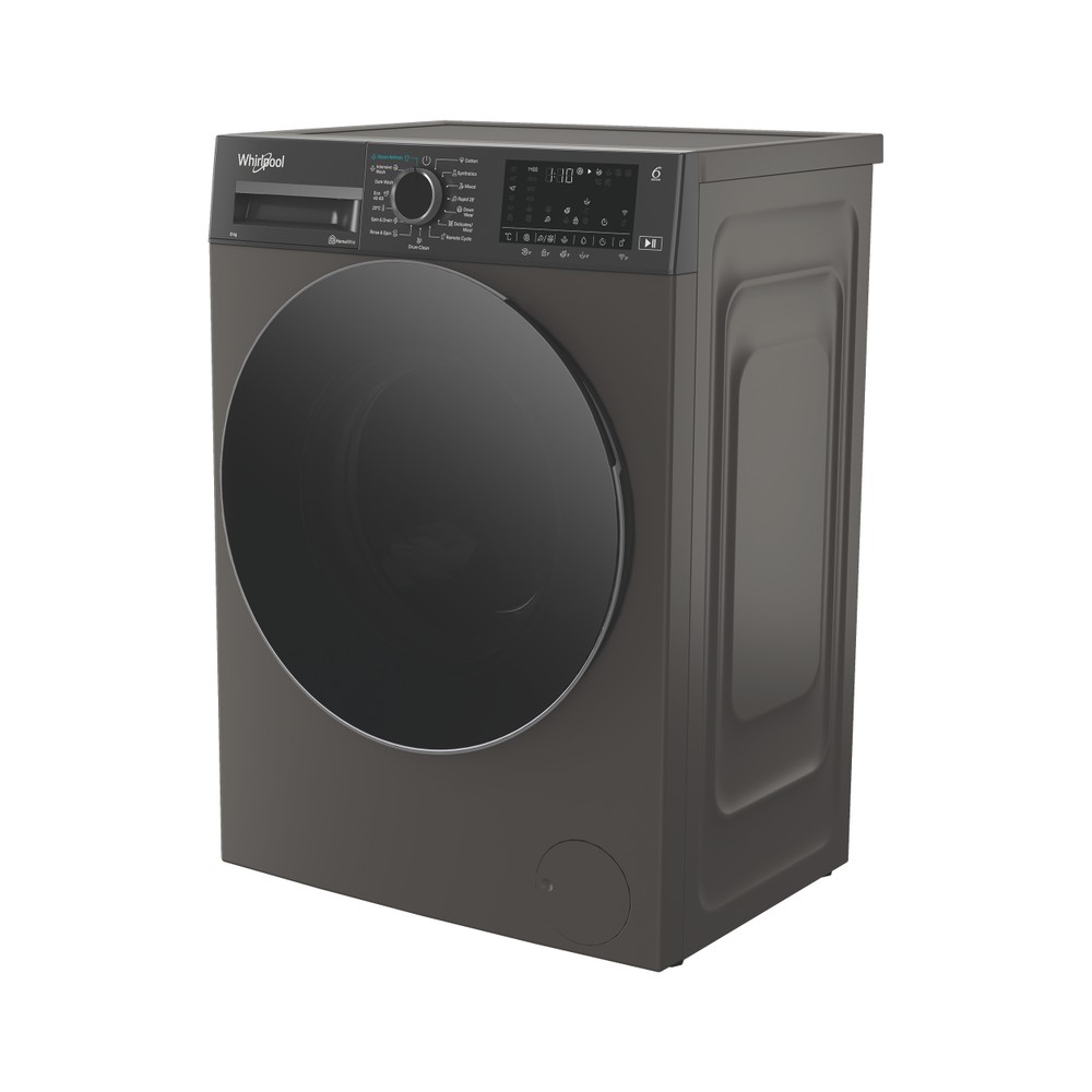 Whirlpool Maşină de spălat rufe Independent WAM 86GBC EE Manhattan Grey Încărcare frontală A Perspective