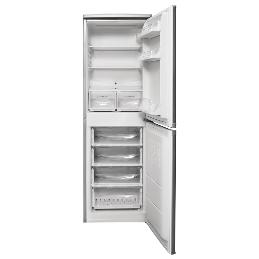 Indesit Kombinacija hladnjaka/zamrzivača Samostojeći CAA 55 NX 1 Inox 2 doors Frontal open