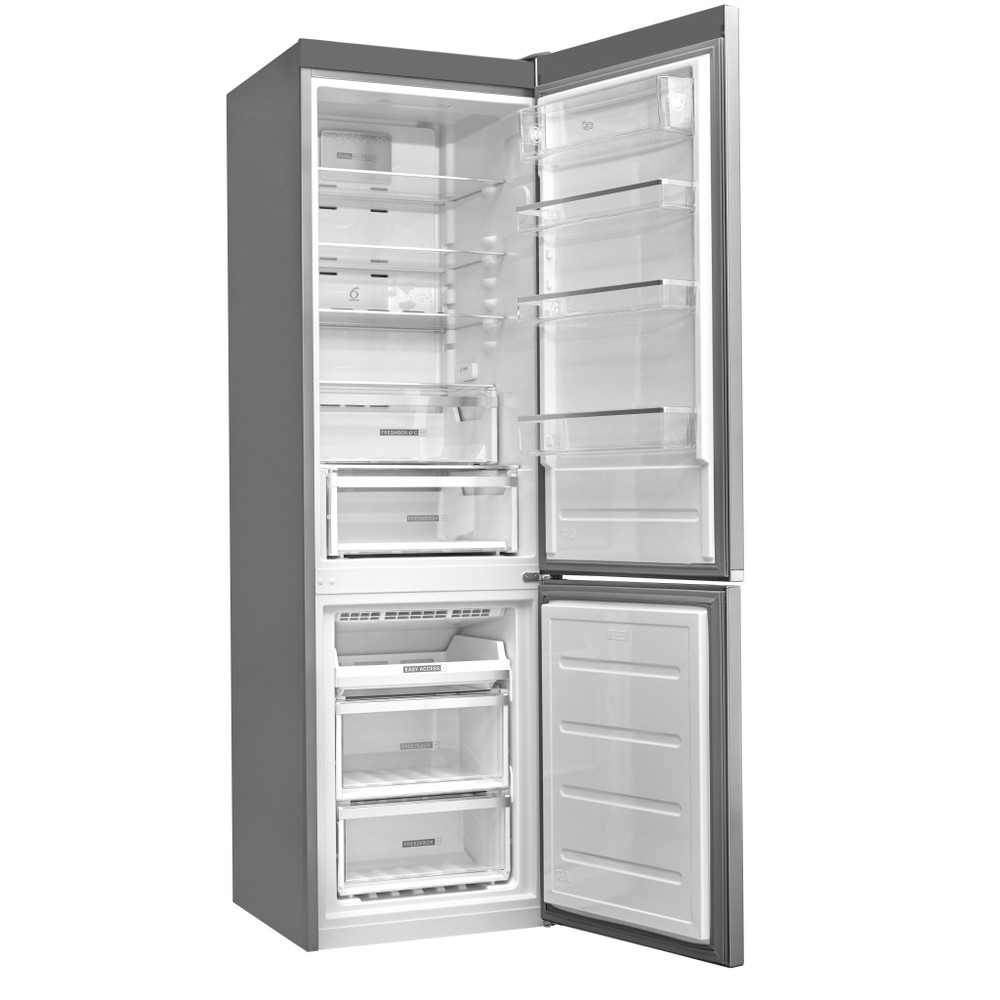 Whirlpool Combinado Livre Instalação W9 931D IX 3 Inox 2 doors Perspective open