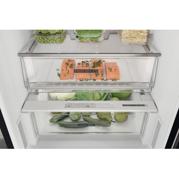 Whirlpool Kombinovaná chladnička s mrazničkou Voľne stojace W7X 83T KS Čierna/nerez 2 doors Drawer