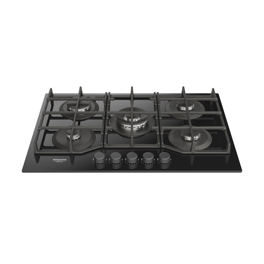 Hotpoint_Ariston Placa HAGS 72F/BK 1 Preto Gás Frontal top down