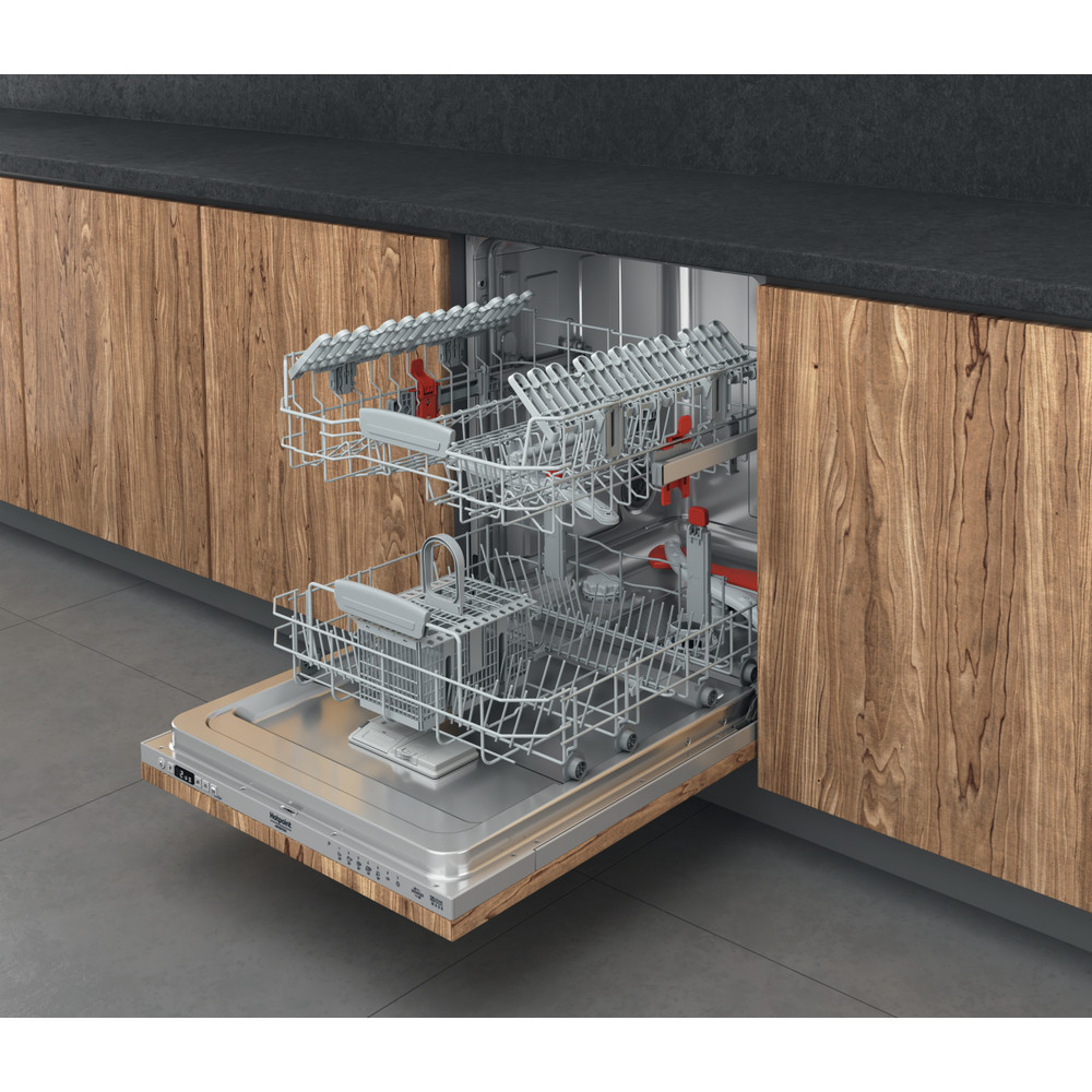 Hotpoint_Ariston Lave-vaisselle Encastrable HI 5030 W Encastrable D Perspective open