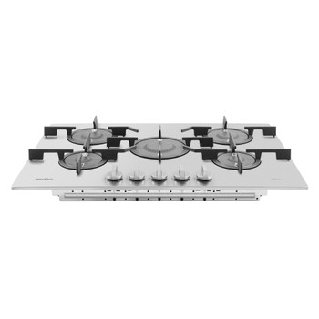 Whirlpool Hob PMW 75D2/IXL Inox Ixelium Gas Frontal top down
