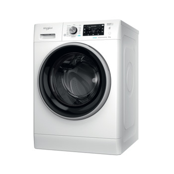 Whirlpool Washing machine Freestanding FFD 8489 BSV UK White Front loader A Perspective