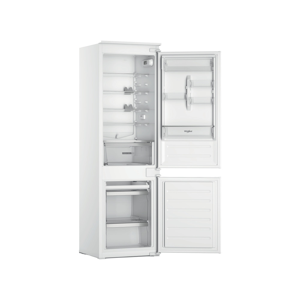 Whirlpool Kombinovaná chladnička s mrazničkou Vestavné WHC18D031C1 Bílá 2 doors Perspective open