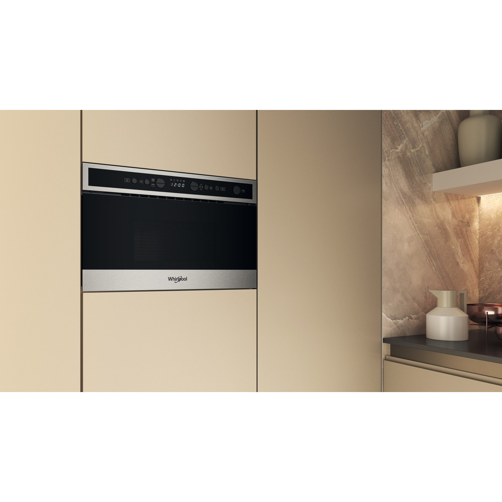 Whirlpool Micro-ondas Encastre WMN4I4BX Aço inoxidável Eletrónico 22 MO + Função Grill 750 Lifestyle perspective