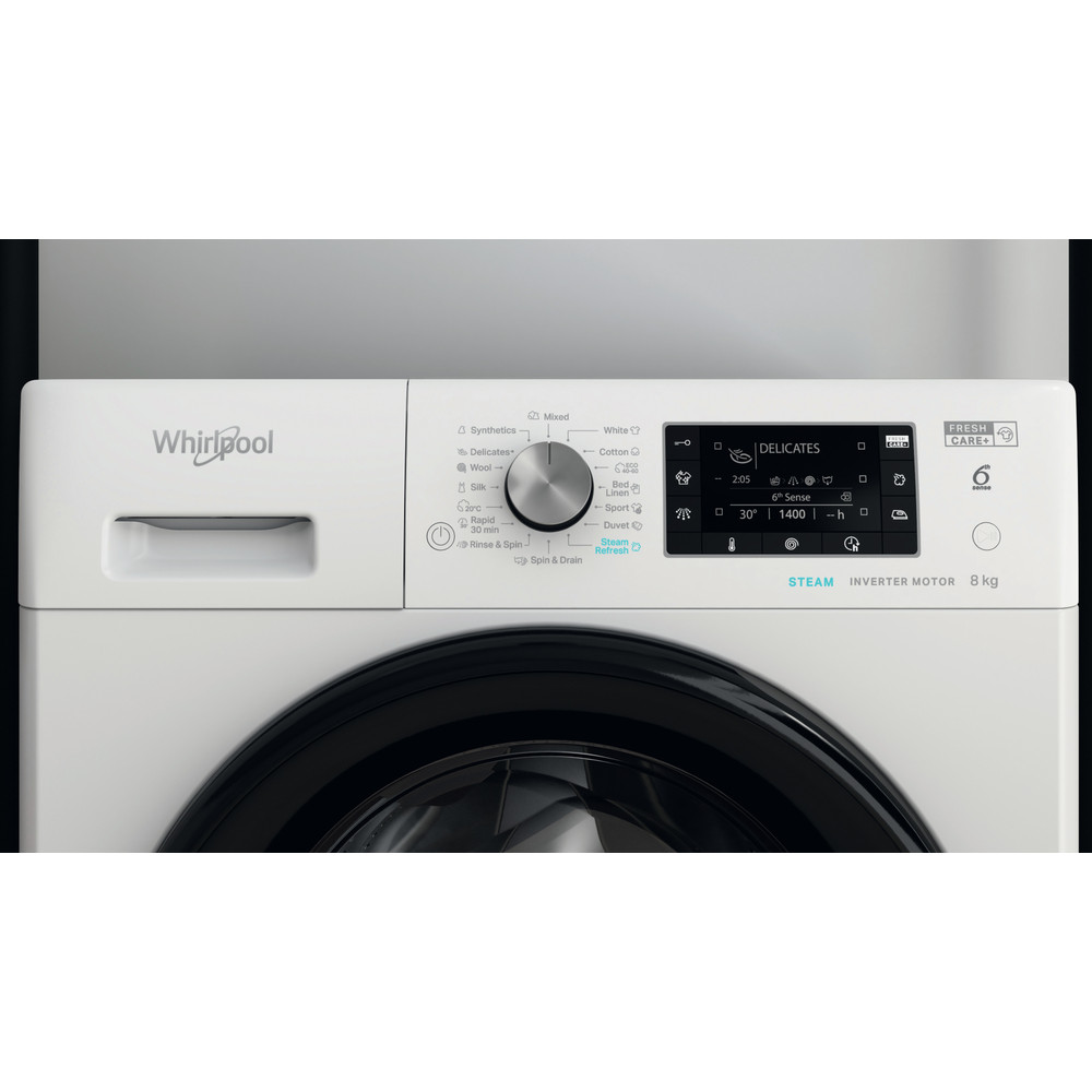Whirlpool Mosógép Szabadonálló FFD 8638 BV EE Fehér Elöltöltős D Lifestyle control panel