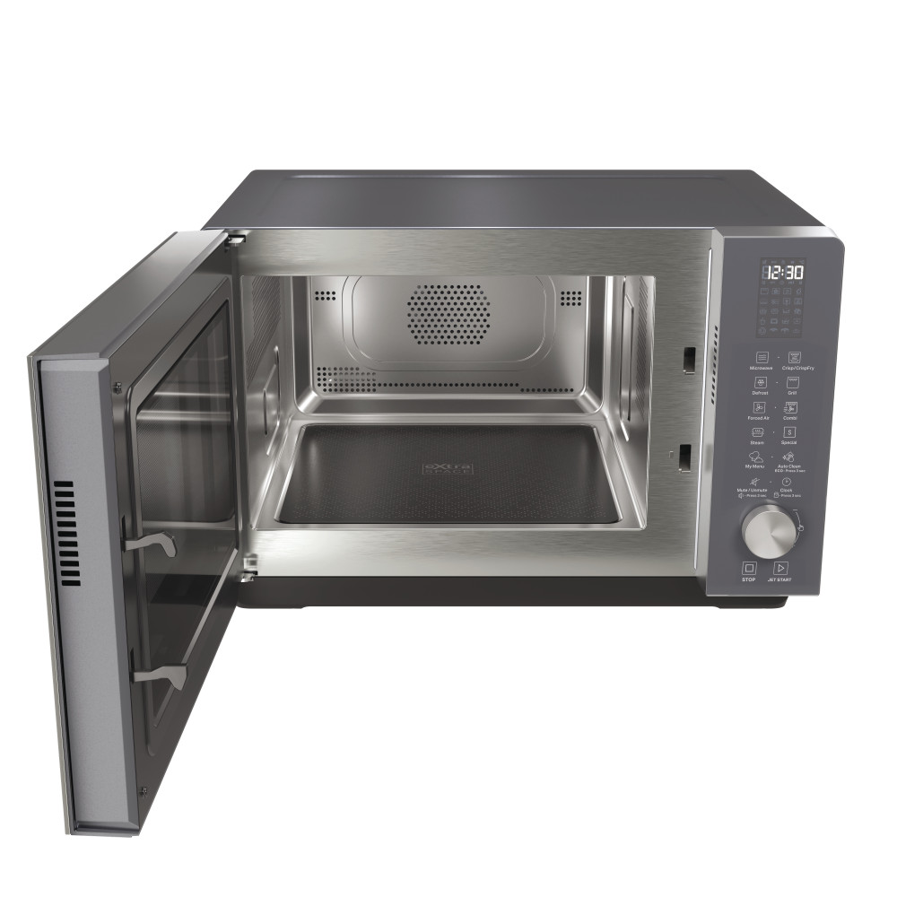 Bauknecht Microonde Apparecchio a posa libera MF 259 SG CH Shadow Grey Elettrico 25 Funzionamento combinato con forno a microonde 800 Frontal open