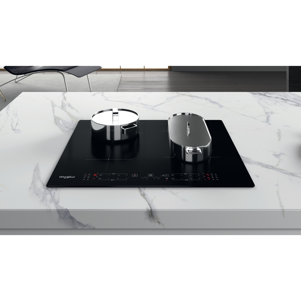 Whirlpool Варильна поверхня WB B8360 NE Чорний Induction vitroceramic Lifestyle frontal top down