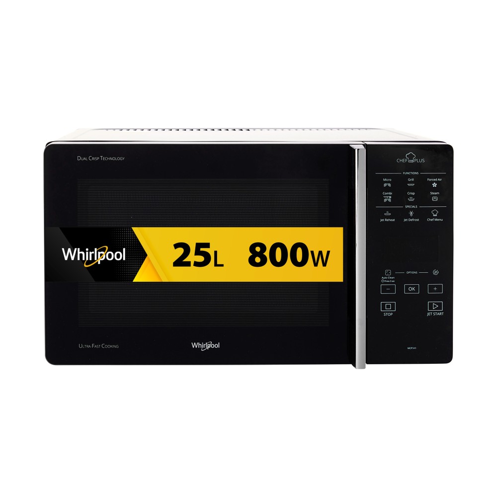 Whirlpool Four à micro-ondes Pose-libre MCP 349 BL Noir Électronique 25 Micro-ondes combiné 800 Frontal