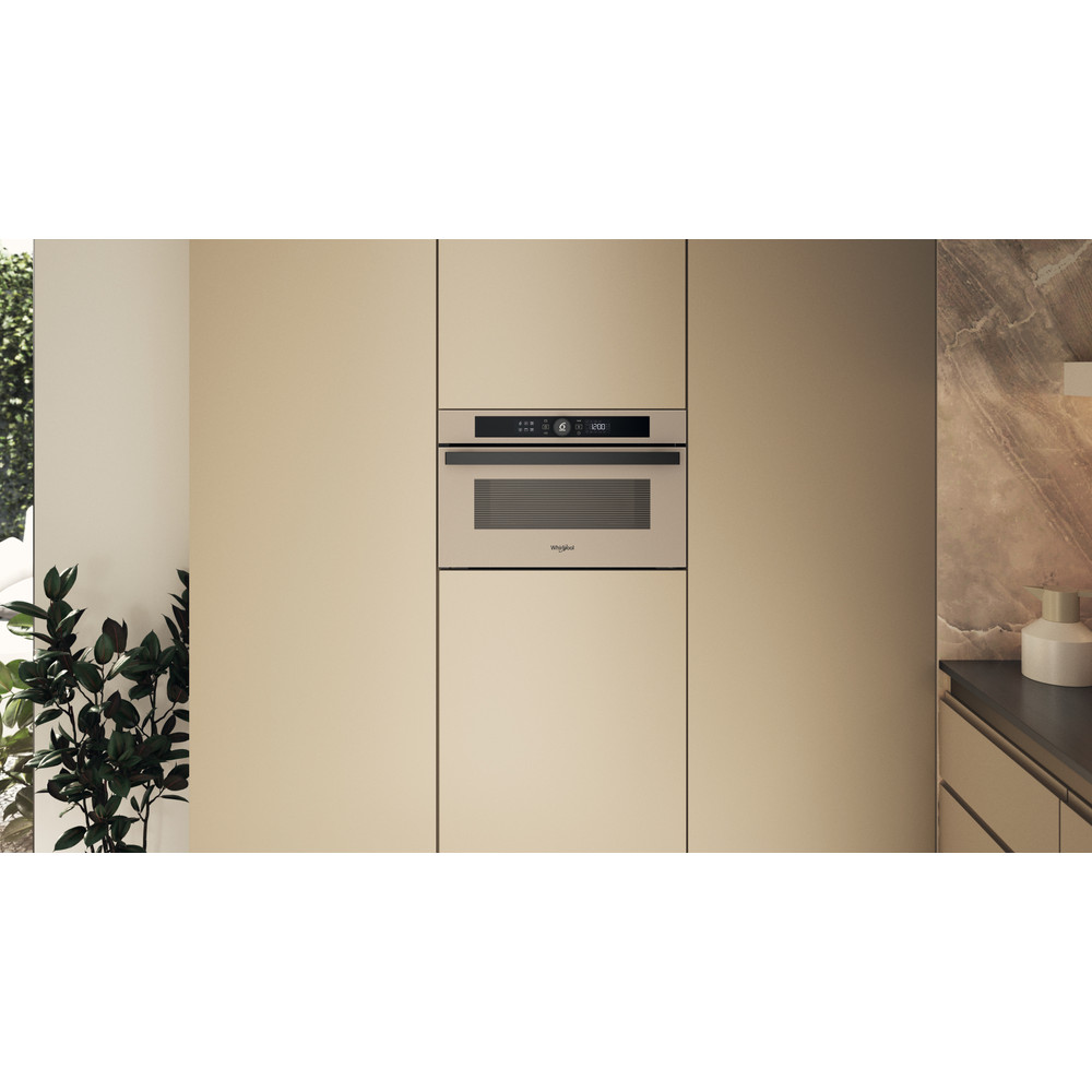 Whirlpool Mikrovlnná rúra Vstavané WMD44ME Urban beige Elektronické 31 Mikrovlny + Gril 1000 Lifestyle frontal