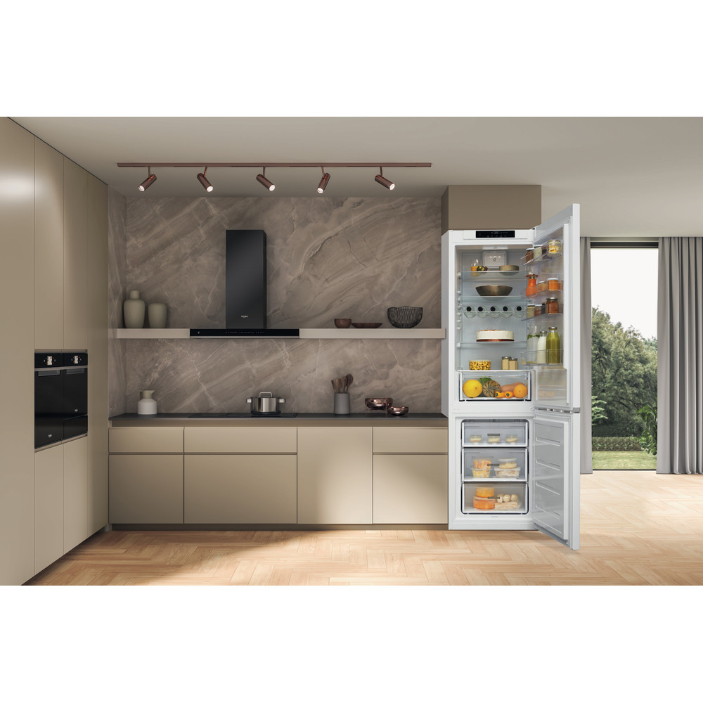 Whirlpool Kombinovaná chladnička s mrazničkou Voľne stojace W5 921D W Biela 2 doors Lifestyle frontal open