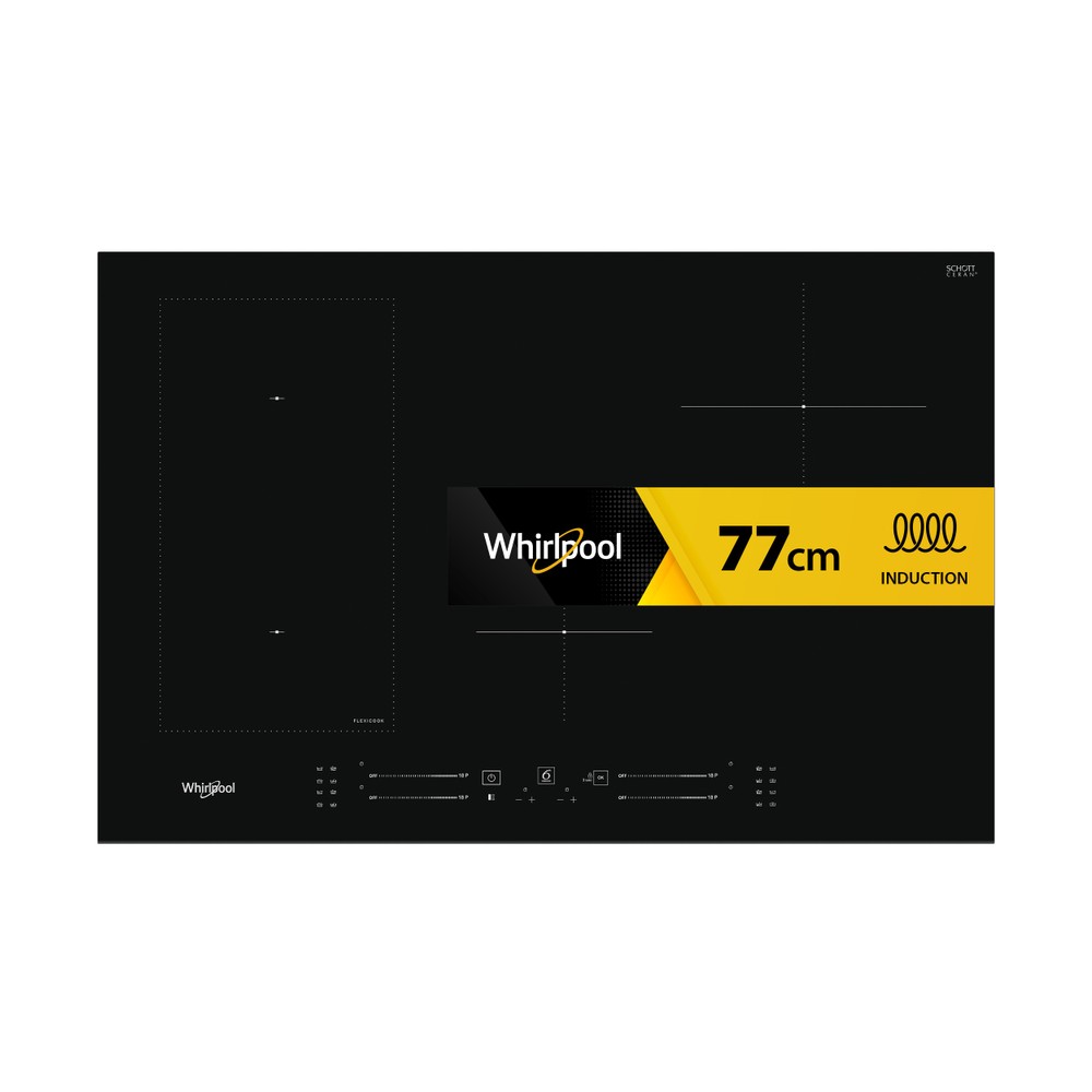 Whirlpool Kookplaat WL S3377 BF Zwart Induction vitroceramic Frontal