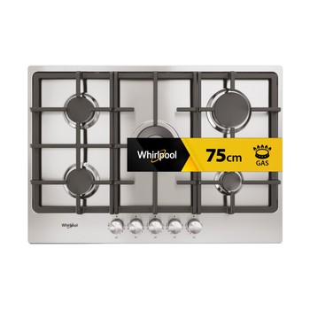 Whirlpool Table de cuisson TKRL 761 IX K Inox Gaz Frontal