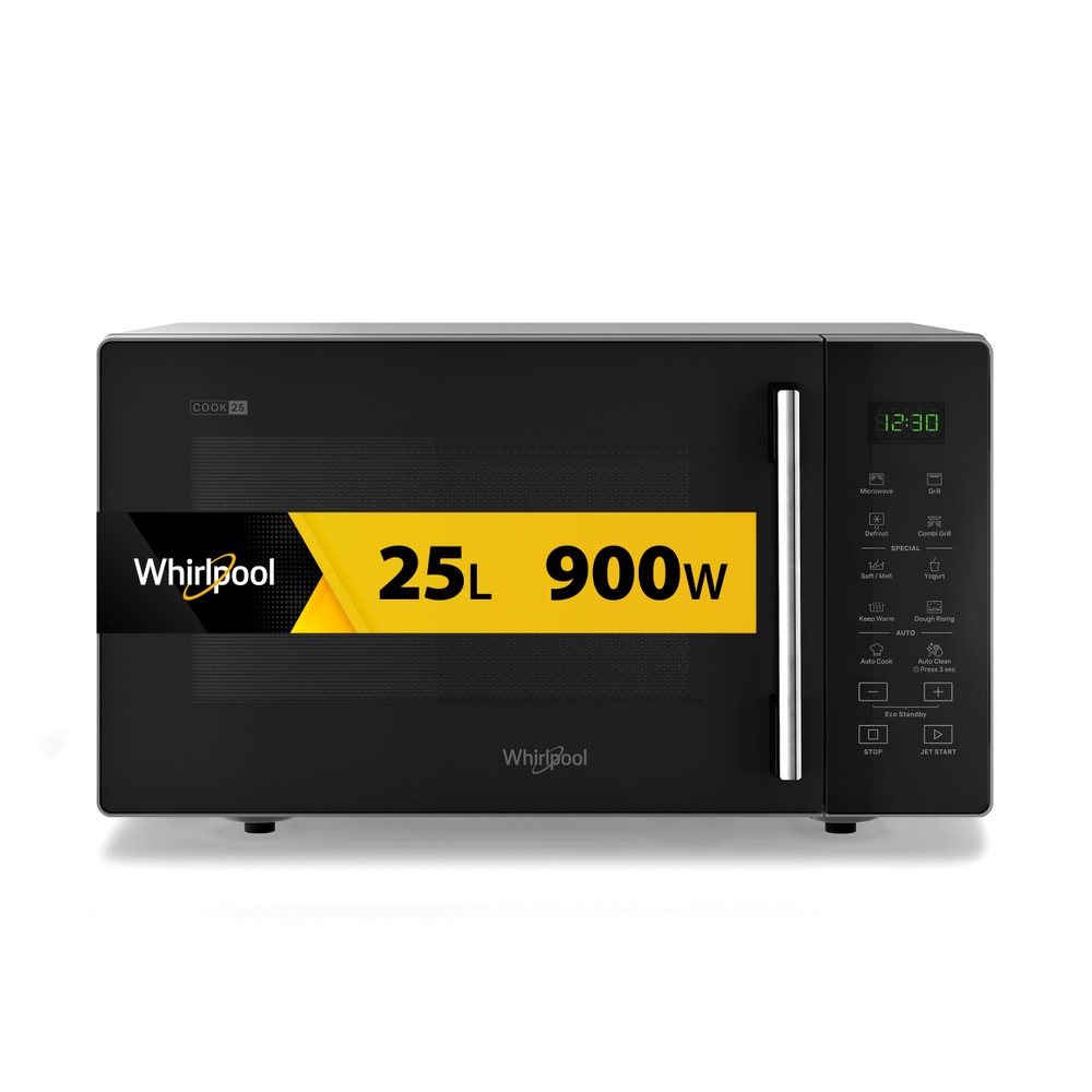 Whirlpool Microondas Libre instalación MWP 253 SB Negro plata Electrónico 25 MW + Función Grill 900 Frontal