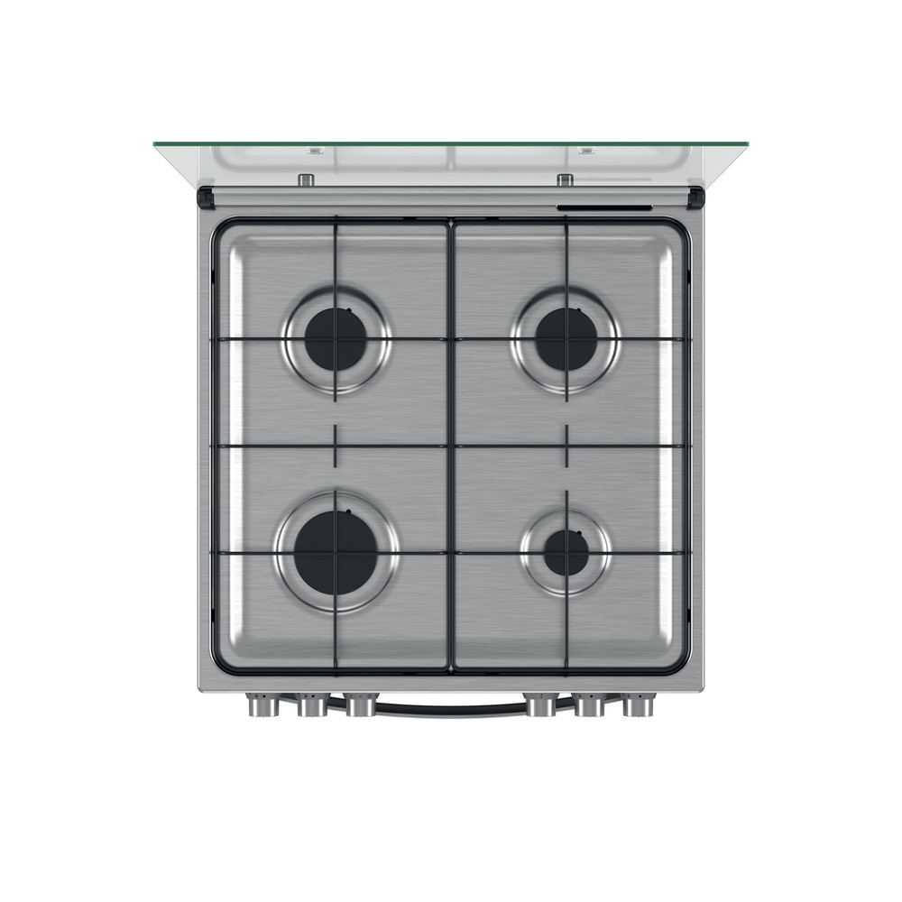 Indesit Plīts IS67G8CHX/E/1 Inox Gāzes Frontal top down