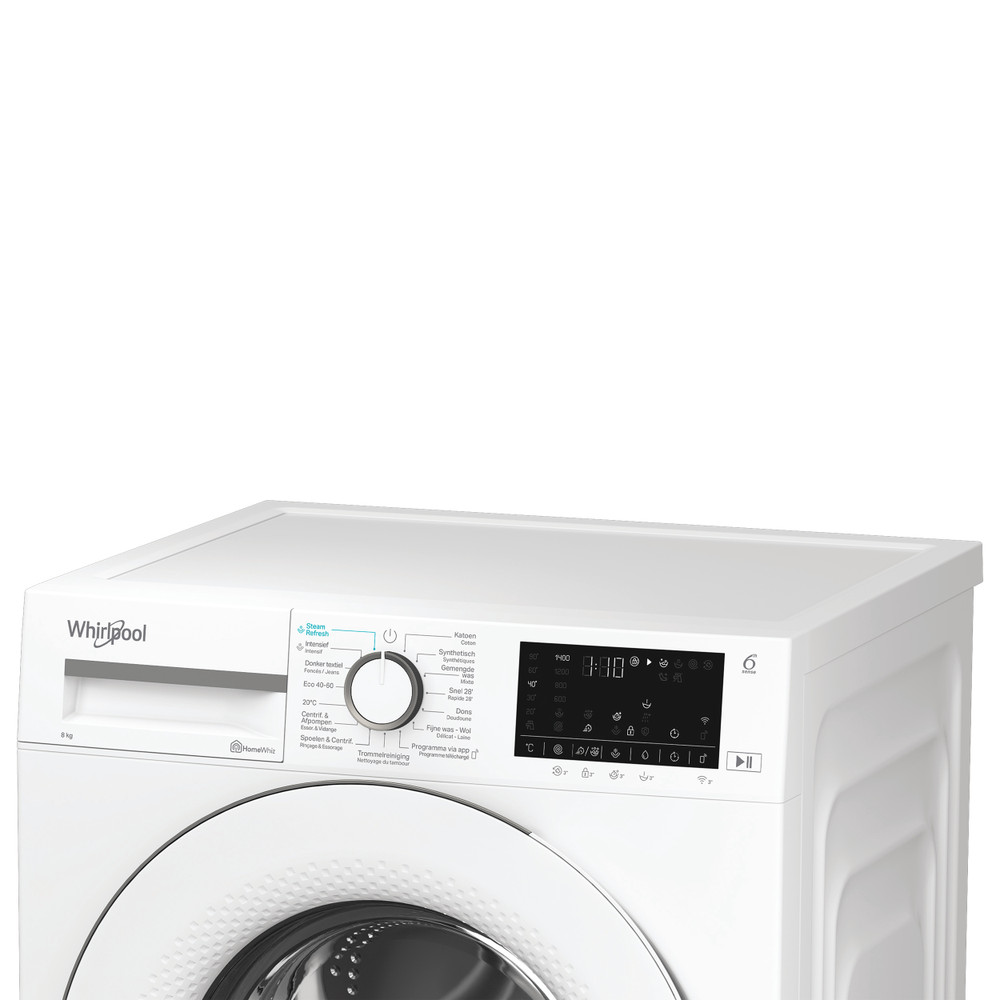 Whirlpool Wasmachine Vrijstaand WAM 87W BE Wit Voorlader A Lifestyle control panel