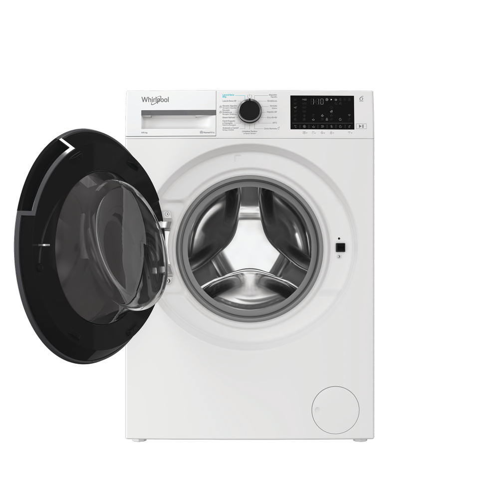 Whirlpool Lavadora secadora Libre instalación WAD 9636W SPT Blanco Cargador frontal Frontal open