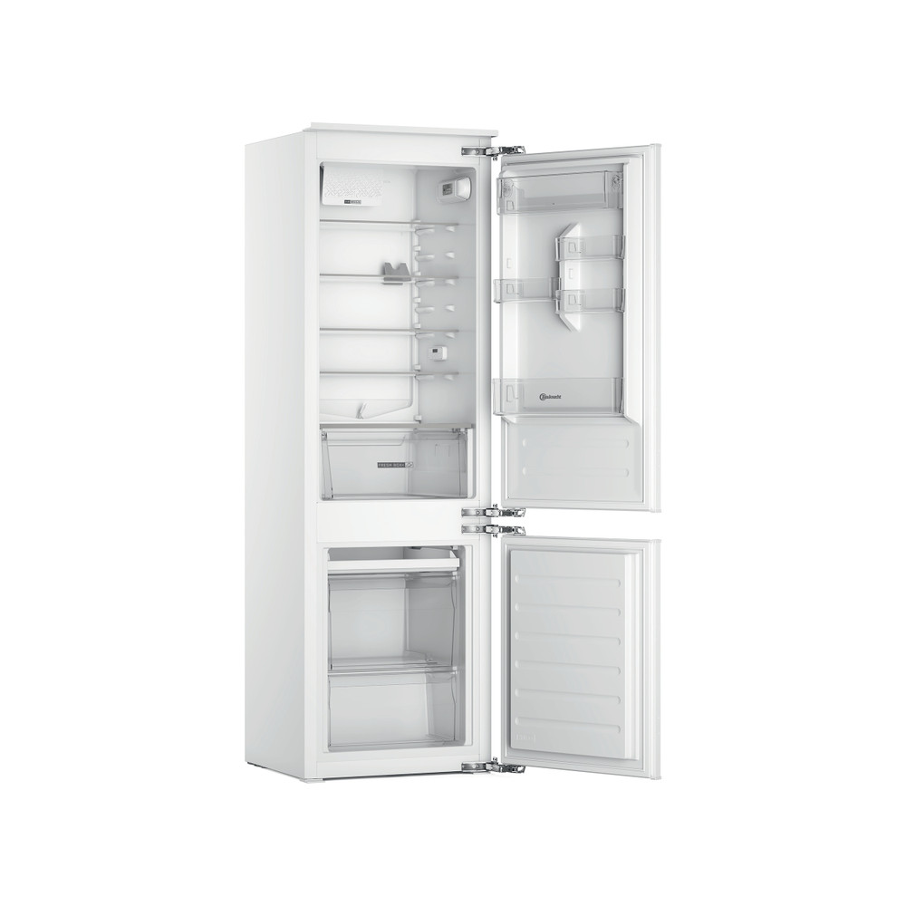 Bauknecht Frigorifero combinato Apparechio incasso BKC18D011V1 Bianco 2 porte Perspective open
