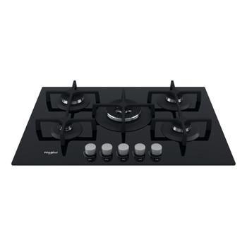 Whirlpool Encimera GOA 7523/NB Negro Gas Frontal top down