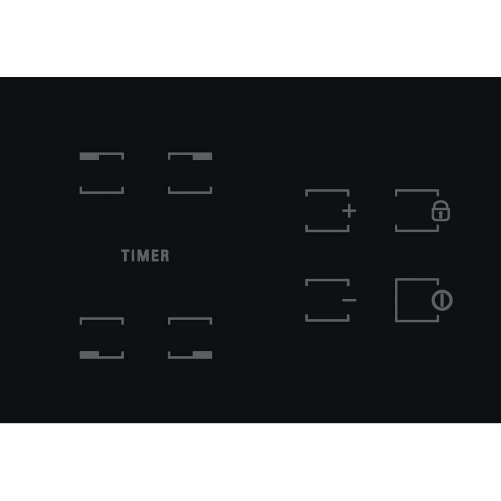 Hotpoint_Ariston Placa HR 631 C Preto Radiant vitroceramic Control panel