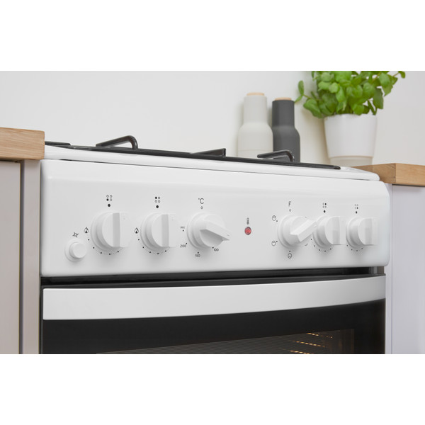 Indesit Tűzhely IS5G4KHW/E Fehér Gáz Lifestyle control panel