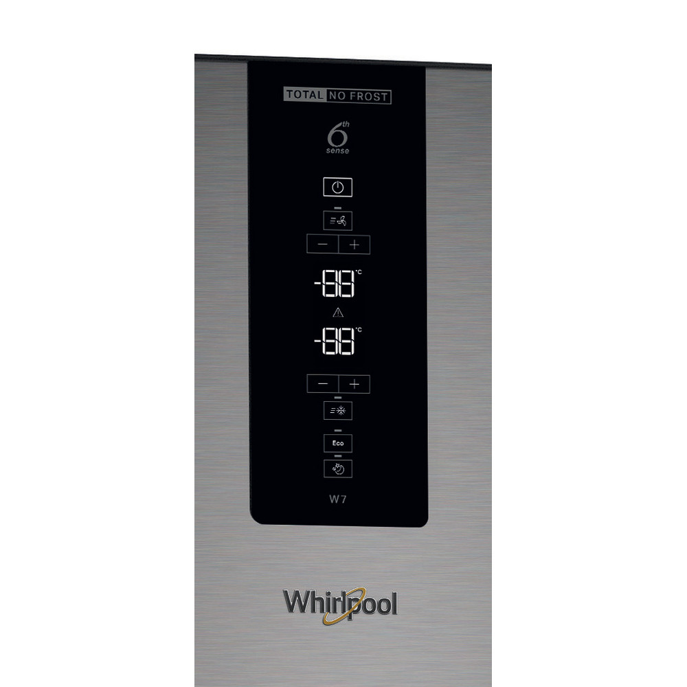 Whirlpool Kombinirani hladnjak Samostojeći W7 931T MX H Zrcalna/Inox 2 doors Control panel