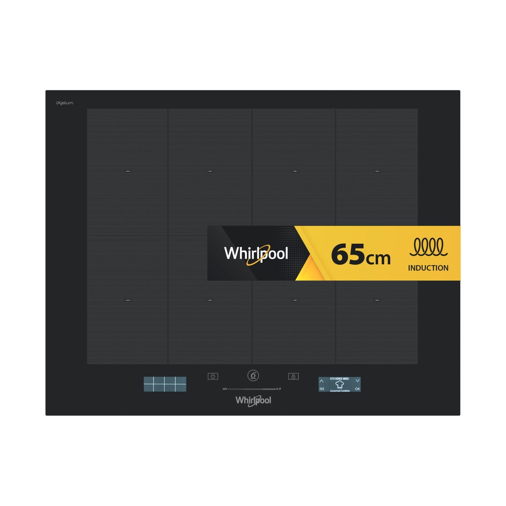 Whirlpool Table de cuisson SMP 658C/NE/IXL Noir Induction vitroceramic Frontal