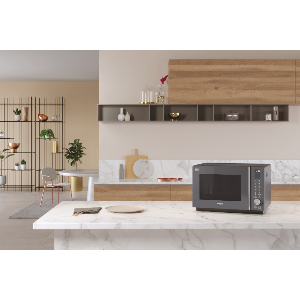 Whirlpool Magnetron Vrijstaand MWF 259 SG Shadow Grey Elektronisch 25 MW-Combi 800 Lifestyle perspective