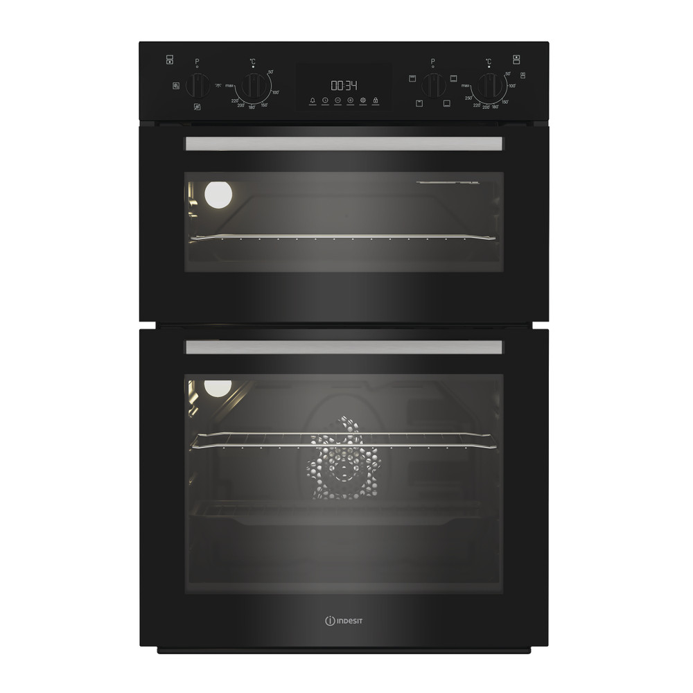 Indesit Double oven DII 10D B Black A Frontal