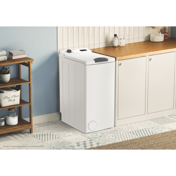 Indesit Pračka Volně stojící TI512EGMTCS Bílá Vrchem plněná B Lifestyle perspective