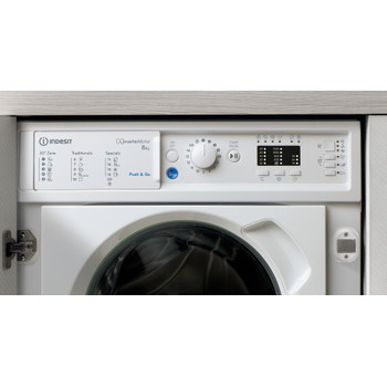 Indesit Máquina de lavar roupa Encastre BI WMIL 81285 EU Branco Carga Frontal B Control panel