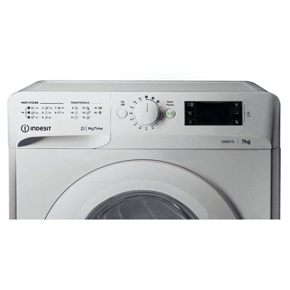 Indesit Пральна машина Соло OMTWE 71252 S EU Сріблястий Front loader A+++ Control panel