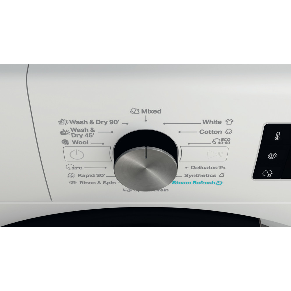 Whirlpool Mosó-szárító Szabadonálló FFWDB 864349 BV EE Fehér Elöltöltős Control panel