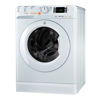 Indesit Пералня със сушилня Свободностоящи XWDE 861480X W EU Бял Предно зареждане Perspective