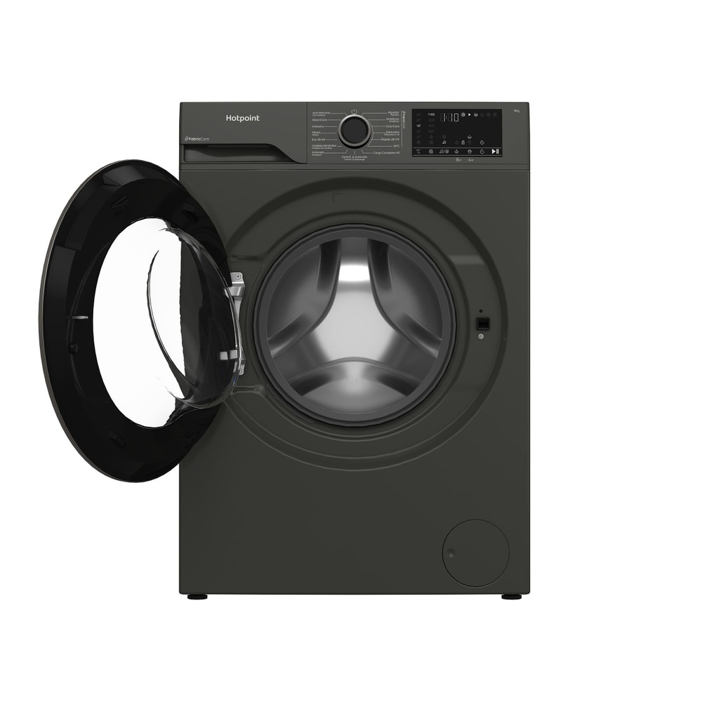 Hotpoint Lavadora Libre instalación HB 93G CARE SPT Manhattan Grey Cargador frontal A Frontal open