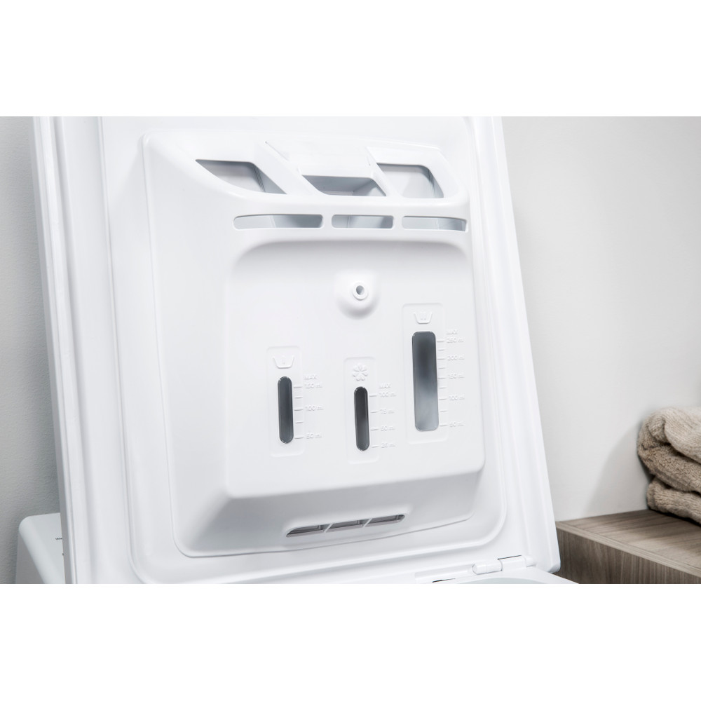 Hotpoint_Ariston Lave-linge Pose-libre WMTG 6261 FR Blanc Lave-linge top A Drawer