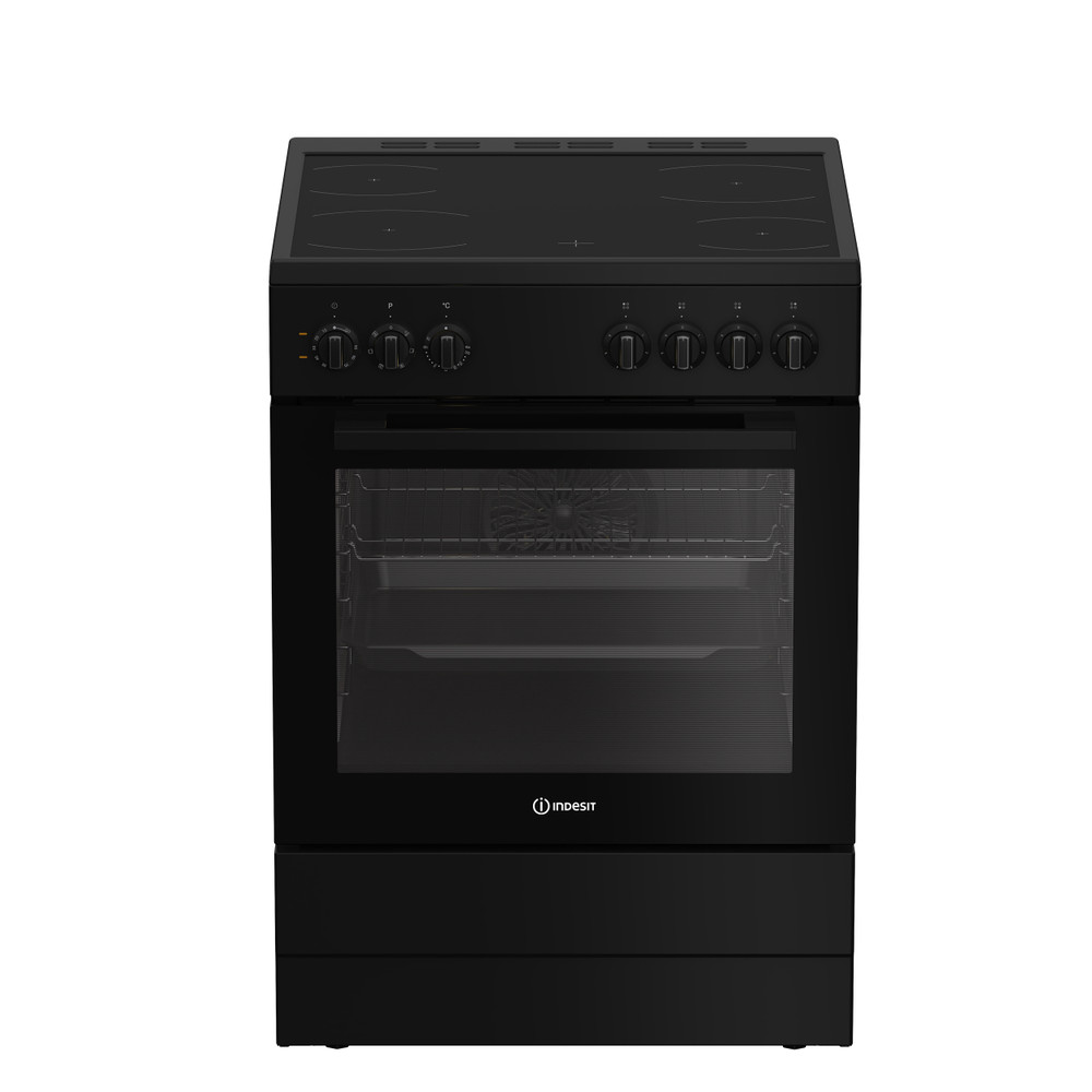 Indesit Κουζίνα I6V5PCB Μαύρο Ηλεκτρική Frontal