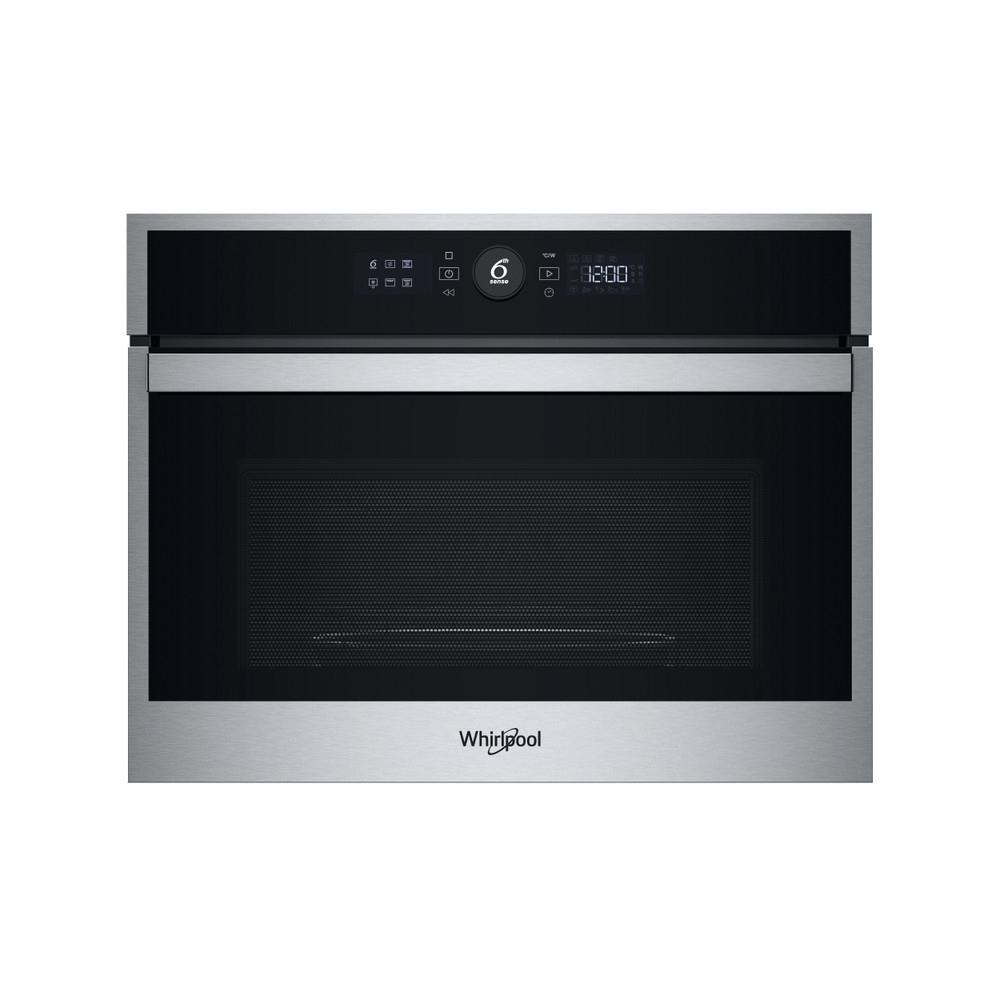 Whirlpool Mikrohullámú sütő Beépíthető WMW44HMX Inox Elektromos 40 Mikrohullám+Grill funkció 900 Frontal