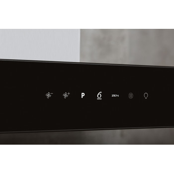 Whirlpool Odsavač par Vestavné WHBS 62F LT K/1 Černá Wall-mounted Elektronické Control panel